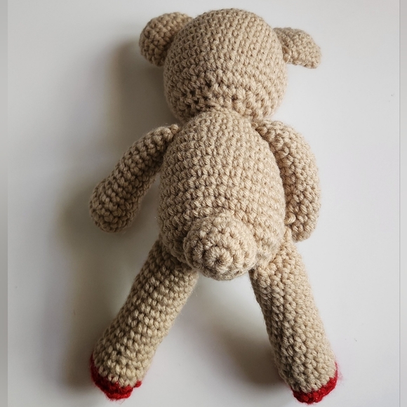 Crochet love bear, 3 available, Hand crocheted by Mom - Picture 5 of 11